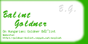 balint goldner business card